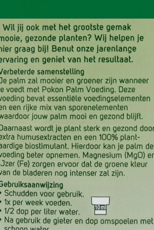 Pokon palmen voeding
