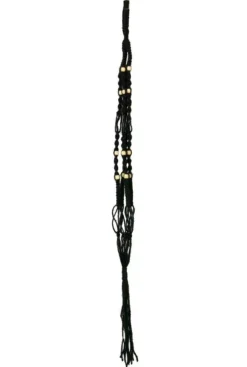 TS Collection Macrame Bloempothanger - zwart