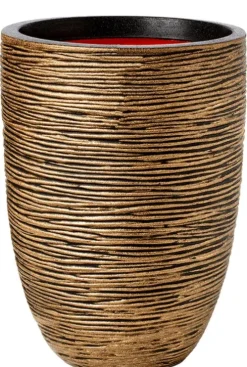 Capi Nature Rib Vaas - Goud